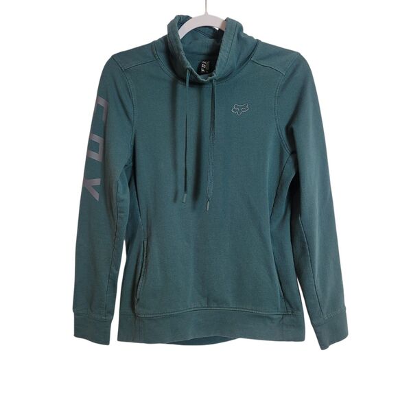 Fox Racing Cowl Neck Sweatshirt Women's Sz Small Green Casual Motorsport Outdoor - Picture 1 of 12
